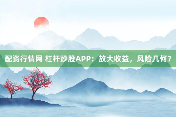 配资行情网 杠杆炒股APP：放大收益，风险几何？